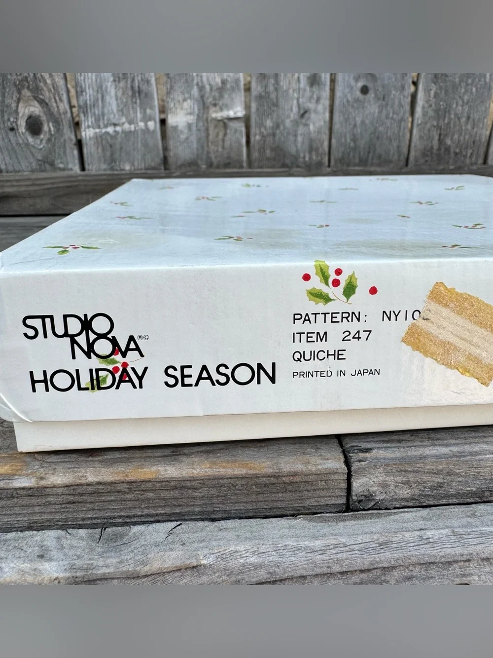 Vintage Studio Nova Holiday Season NY102 Quiche Tart Dish Pan Japan IN BOX